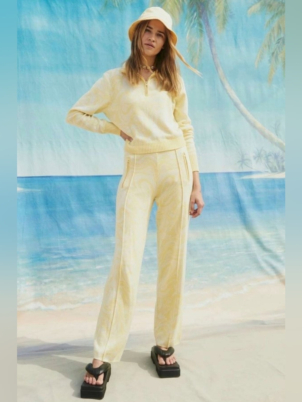 NWT House Of Sunny The Bay Tracksuit Pants Yellow Size 4 Small